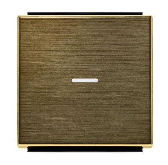 Клавиша для 1-клавишных выключателей/переключателей/кнопок с линзой подсветки, серия SKY, цвет античная латунь