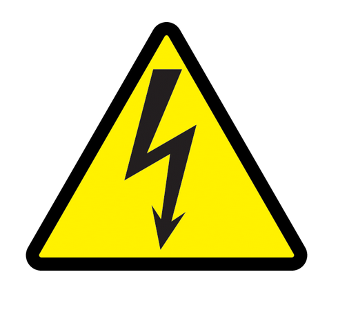 Самоклеящаяся этикетка: 25х25х25, символ "Молния"