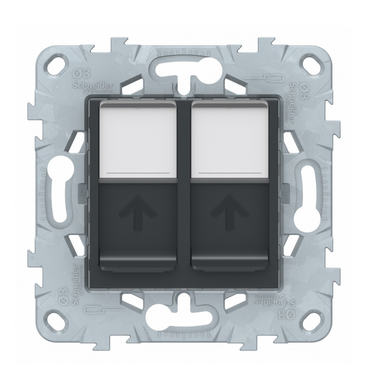 Schneider Electric Unica NEW  Белый Розетка компьютерная, RJ45, 2-местная категория 5е UTP, NU542018